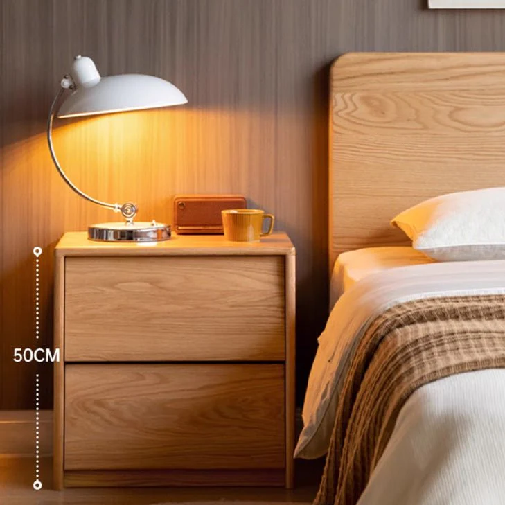 Norden Natural Solid Hardwood Bedside Table - Image 3