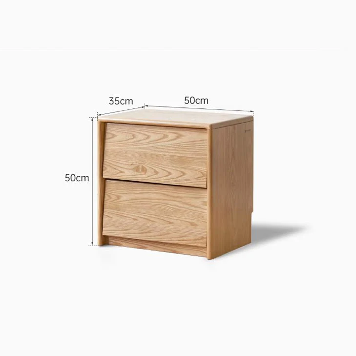 Norden Natural Solid Hardwood Bedside Table - Image 7