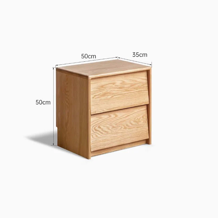 Norden Natural Solid Hardwood Bedside Table - Image 8
