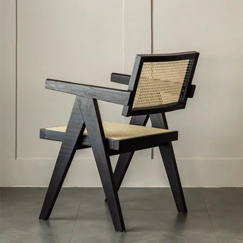 Nordic Charcoal Solid Oak Designer Chair - Image 3