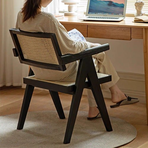 Nordic Charcoal Solid Oak Designer Chair - Image 4