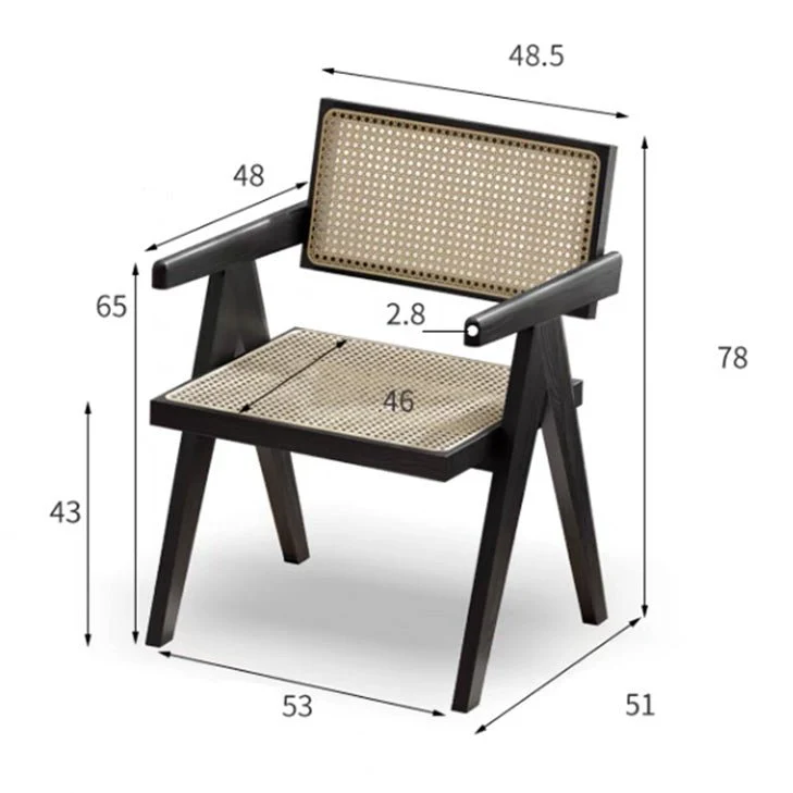 Nordic Charcoal Solid Oak Designer Chair - Image 6