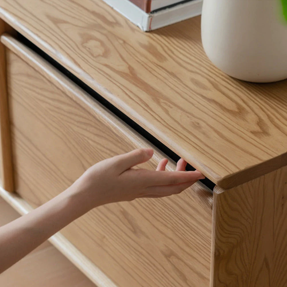 Novara Natural Solid Ash Entertainment Unit - Image 3