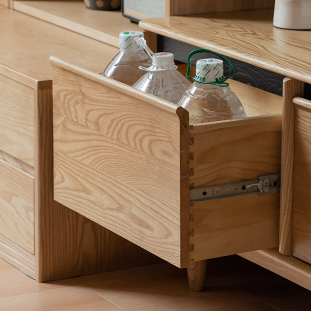 Novara Natural Solid Ash Entertainment Unit - Image 4