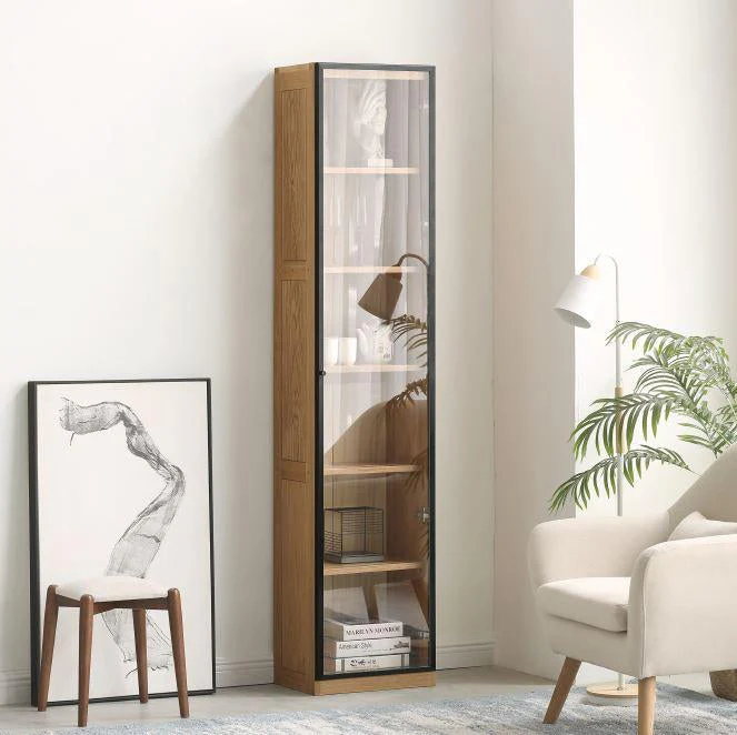 Odense Combination Natural Oak Display/Bookcase Cabinet - Image 3