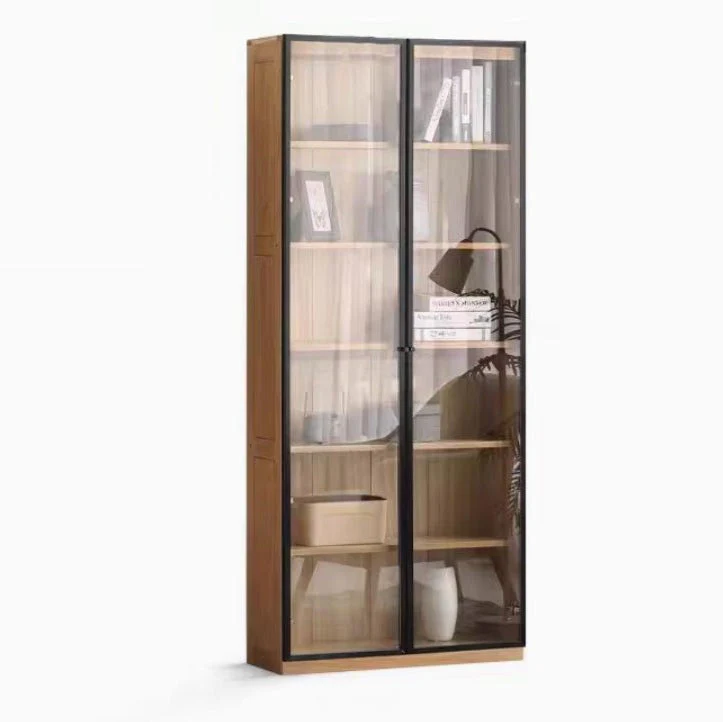 Odense Combination Natural Oak Display/Bookcase Cabinet - Image 6