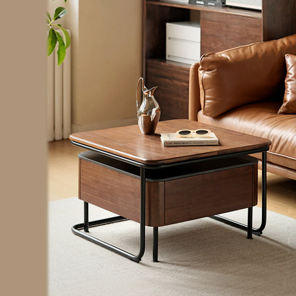 Oliena Natural Solid Walnut Coffee Table Set - Image 2