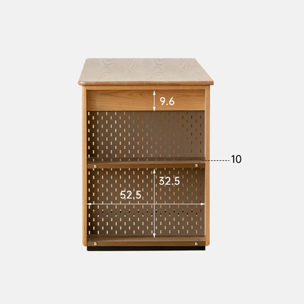 Oliveri Natural Solid Oak Desk with Hutch - Image 17