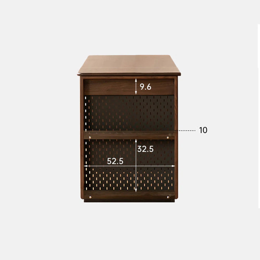 Oliveri Natural Solid Walnut Desk with Hutch - Image 14
