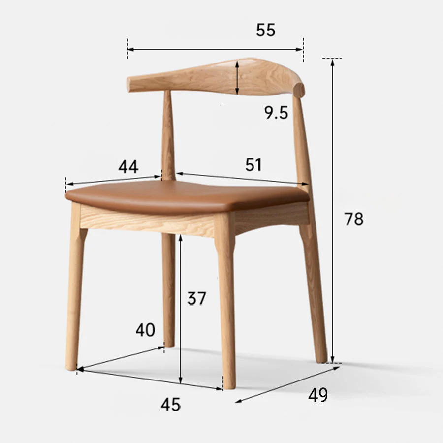 Oscar Natural Solid Ash Dining Chair - Image 8