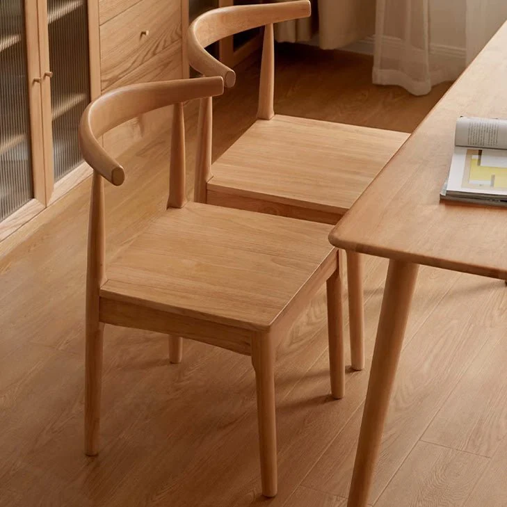 Oscar Natural Solid Rubber Wood Dining Chair - Image 4
