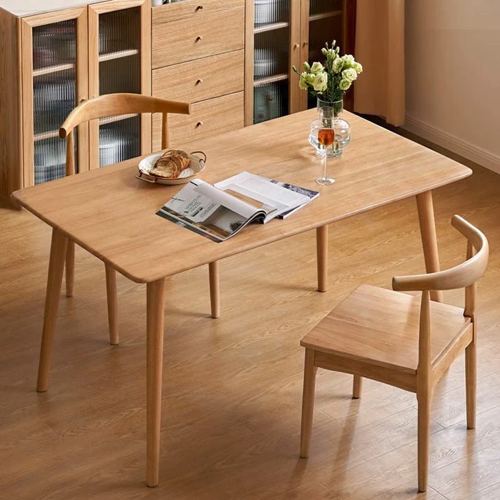 Oscar Natural Solid Rubber Wood Dining Chair - Image 7
