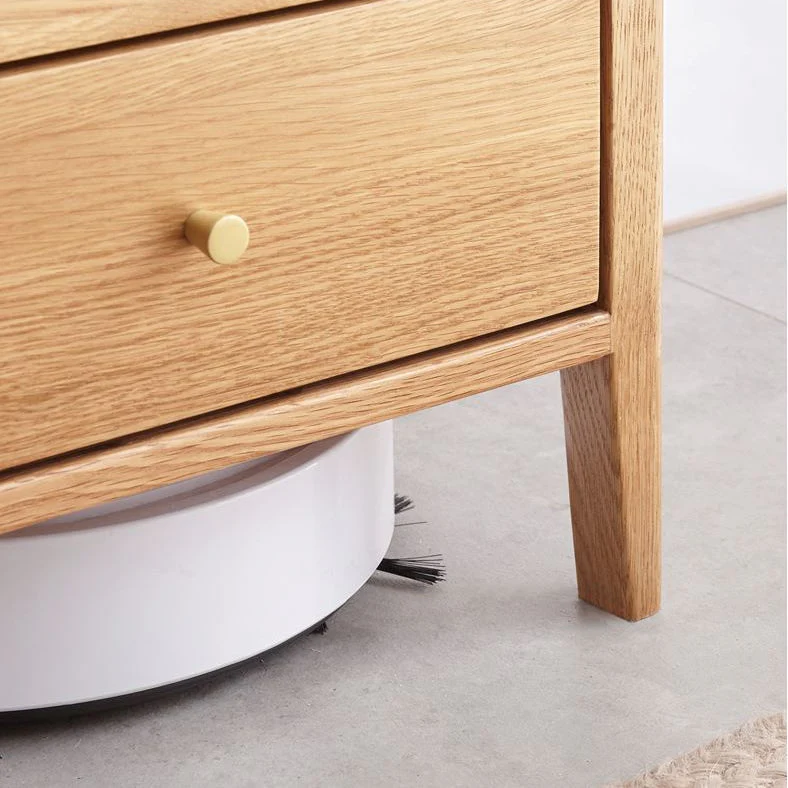 Oslo Natural Solid Oak Bedside Table Design 3 - Image 9