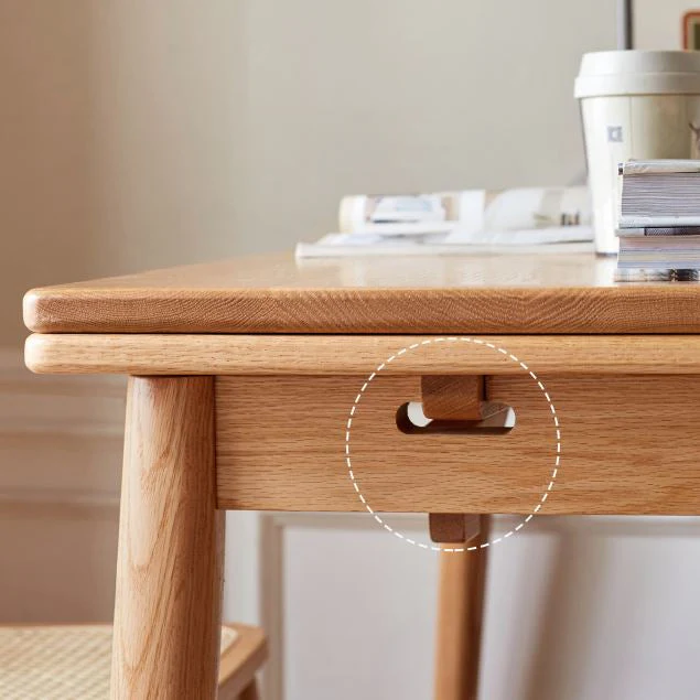 Oslo Natural Oak Extending Dining Table - Image 7