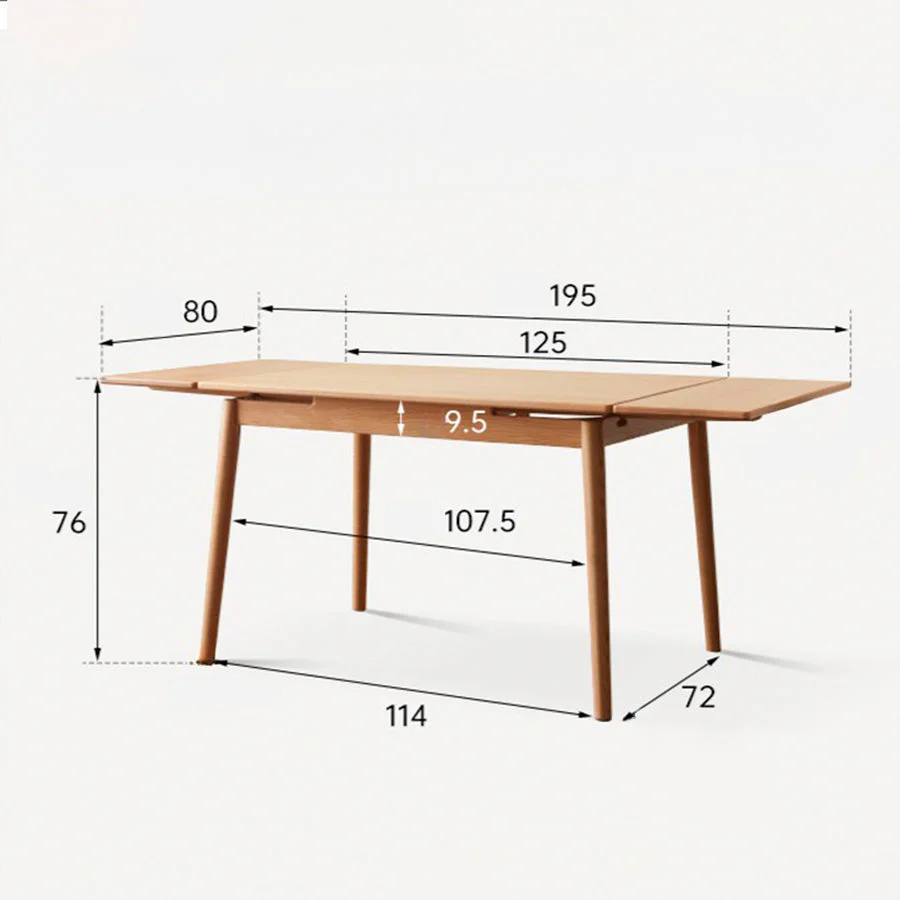 Oslo Natural Oak Extending Dining Table - Image 8