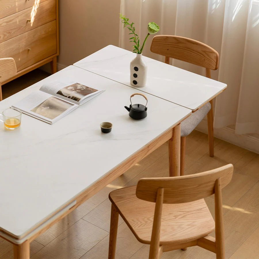 Oslo Natural Oak Extending Dining Table with Ceramic Top - Image 2