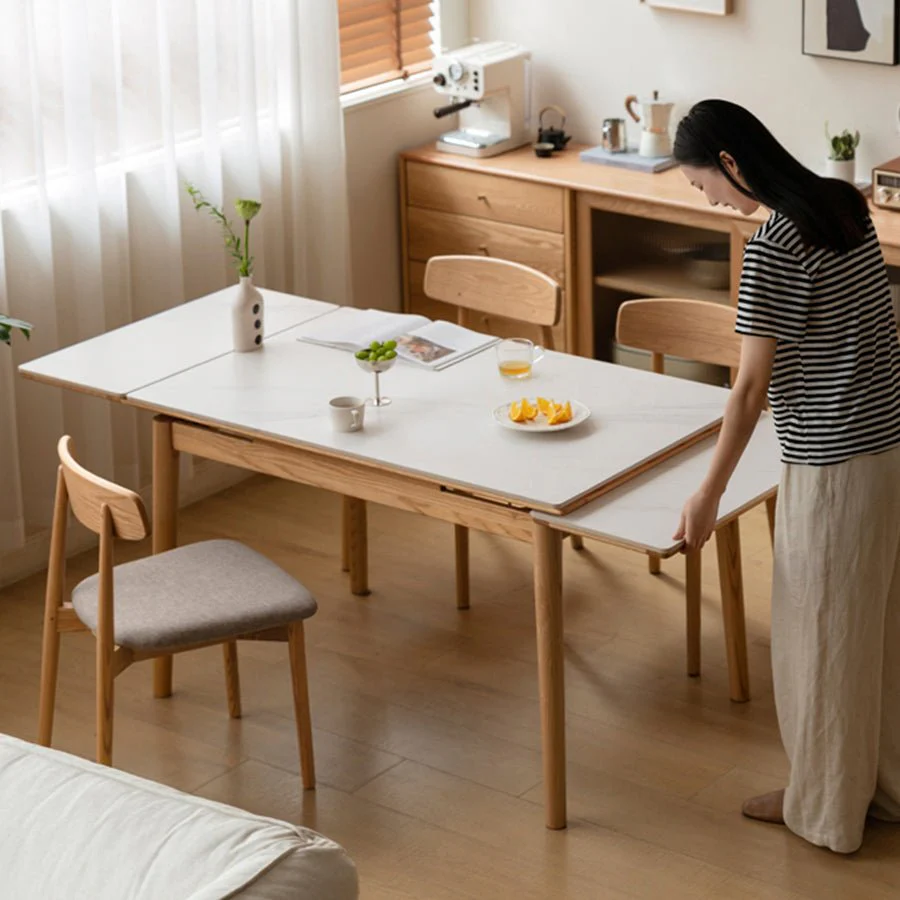 Oslo Natural Oak Extending Dining Table with Ceramic Top - Image 3