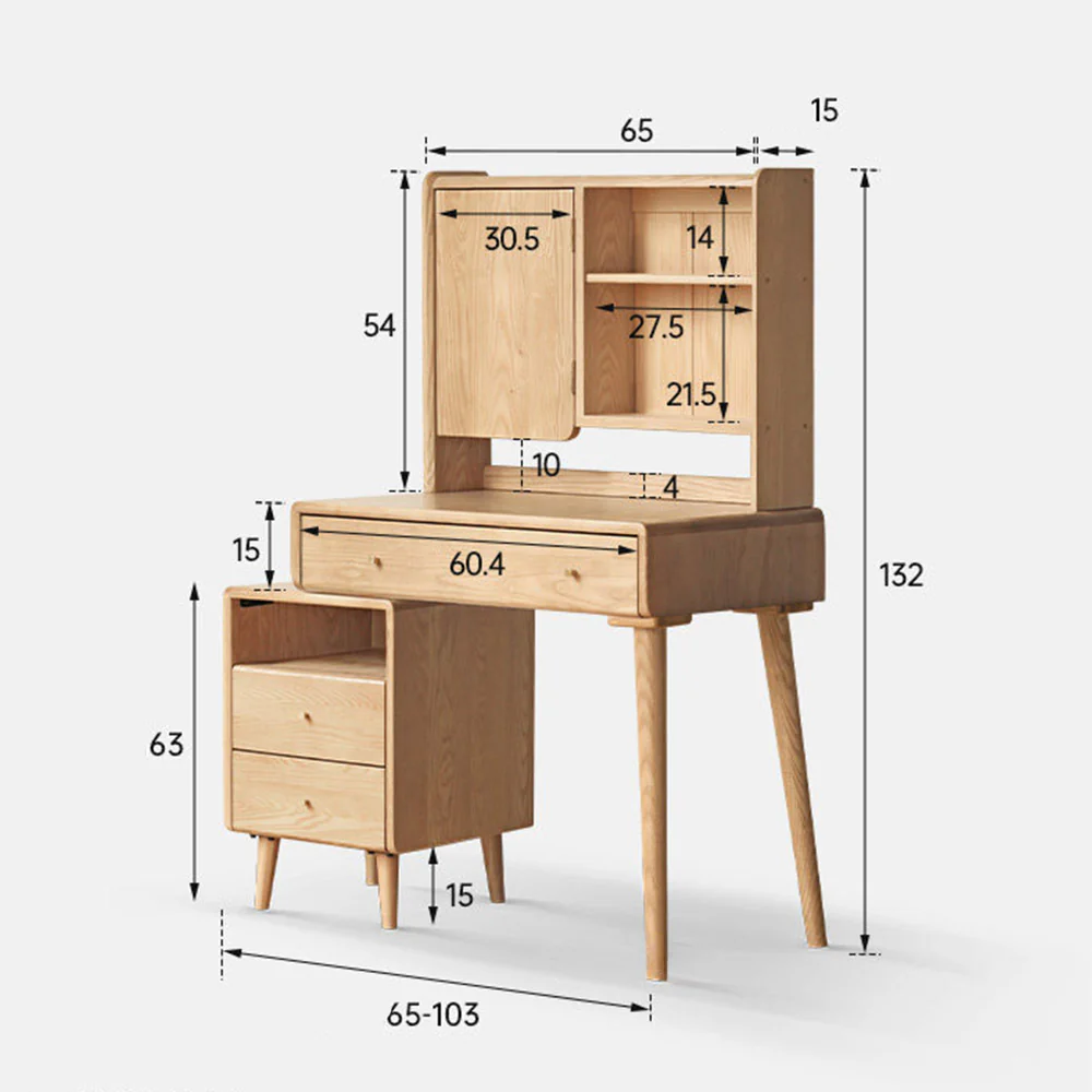Oslo Natural Solid Ash Dressing Table - Image 8