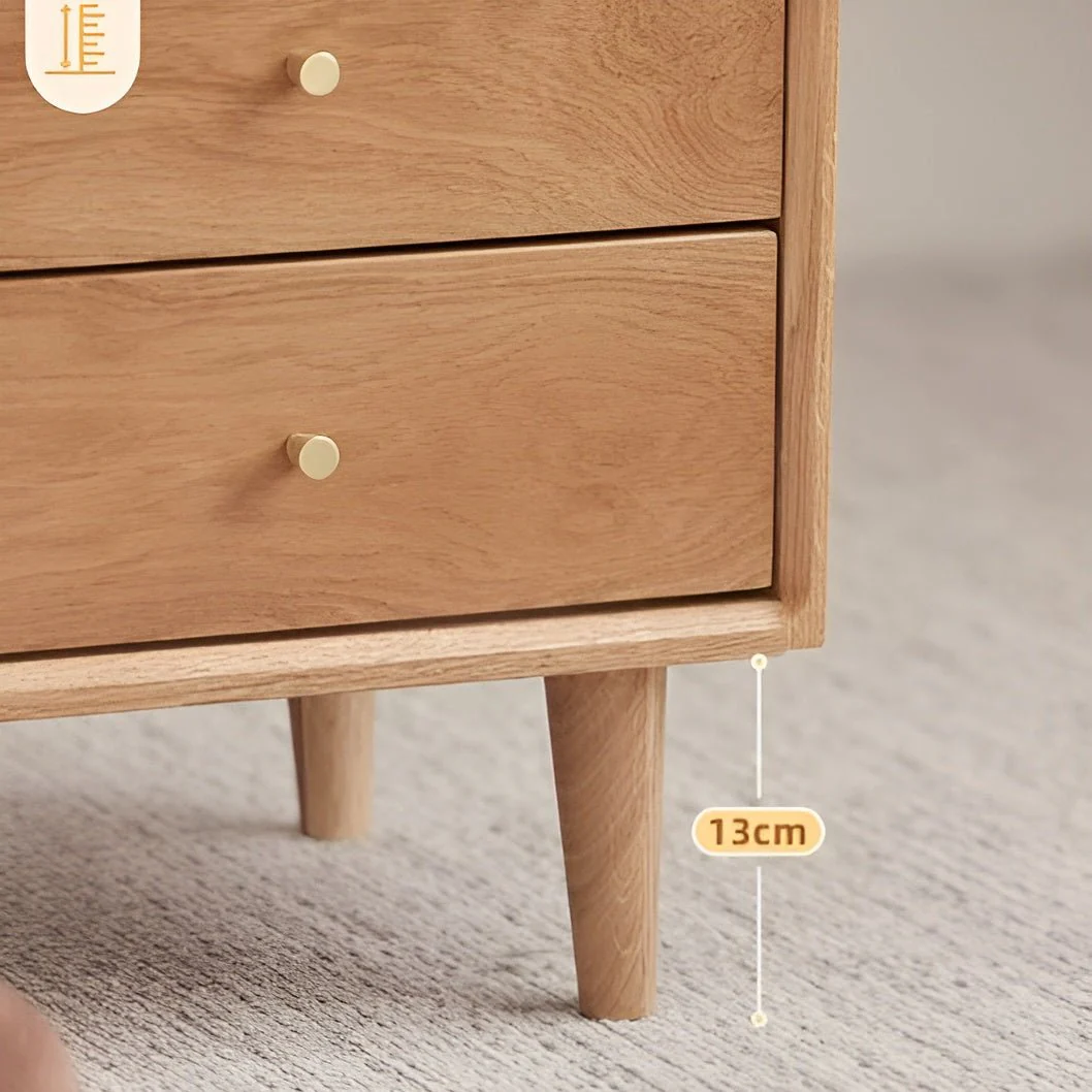 Oslo Natural Solid Oak Bedside Table - Image 5