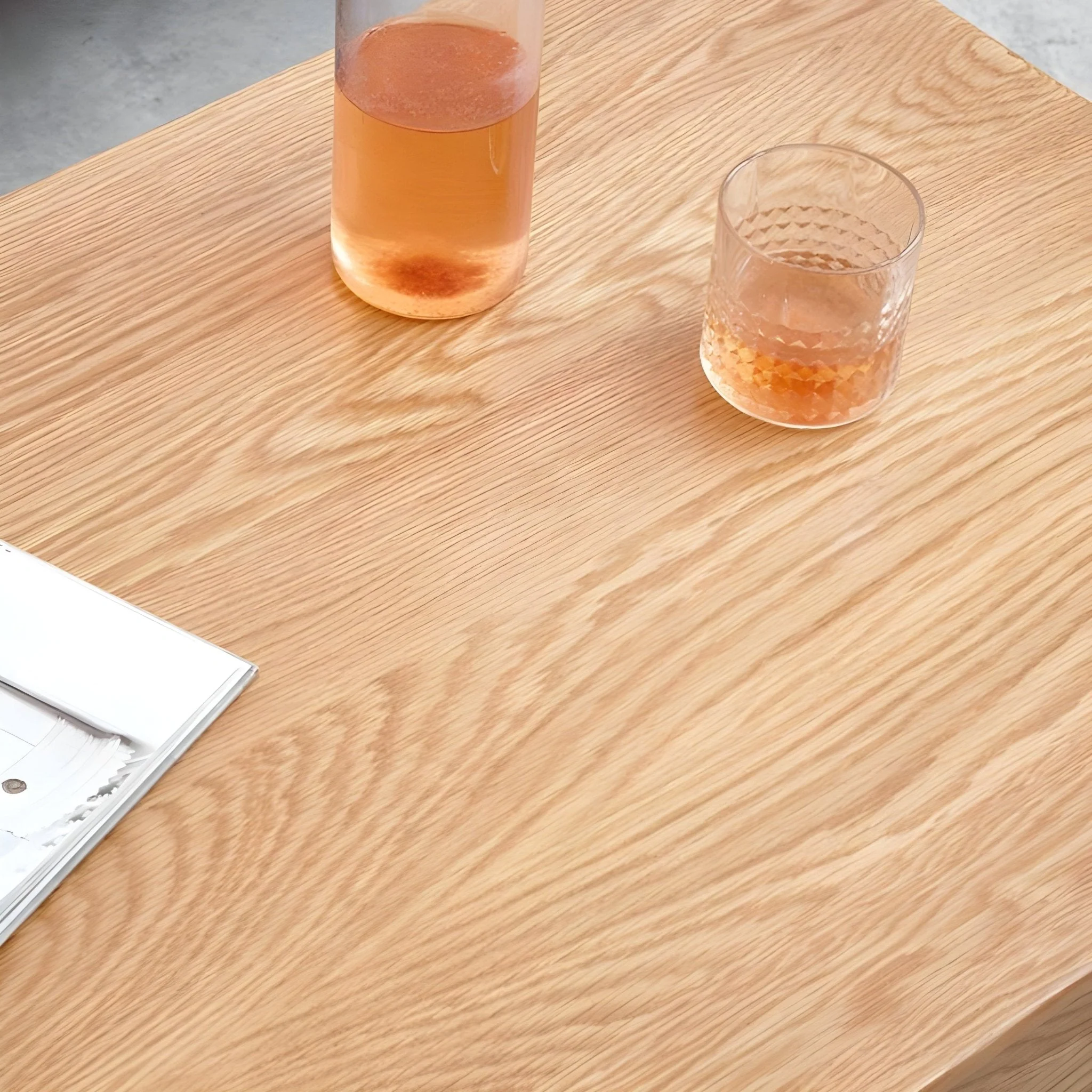 Oslo Natural Solid Oak Coffee Table Design 2 - Image 5