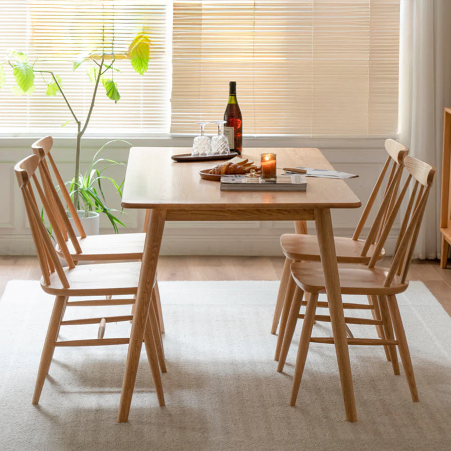 Oslo Natural Solid Oak Dining Table - Image 2