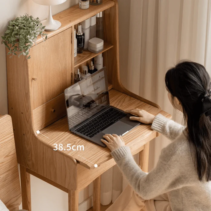 Oslo Natural Solid Oak Dressing Table - Image 3
