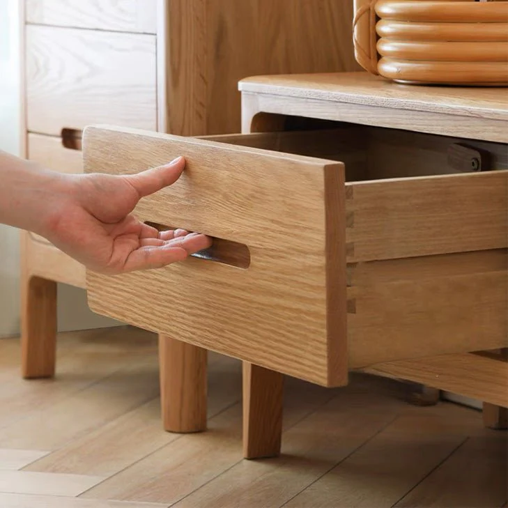 Oslo Natural Solid Oak Dressing Table Design B - Image 8