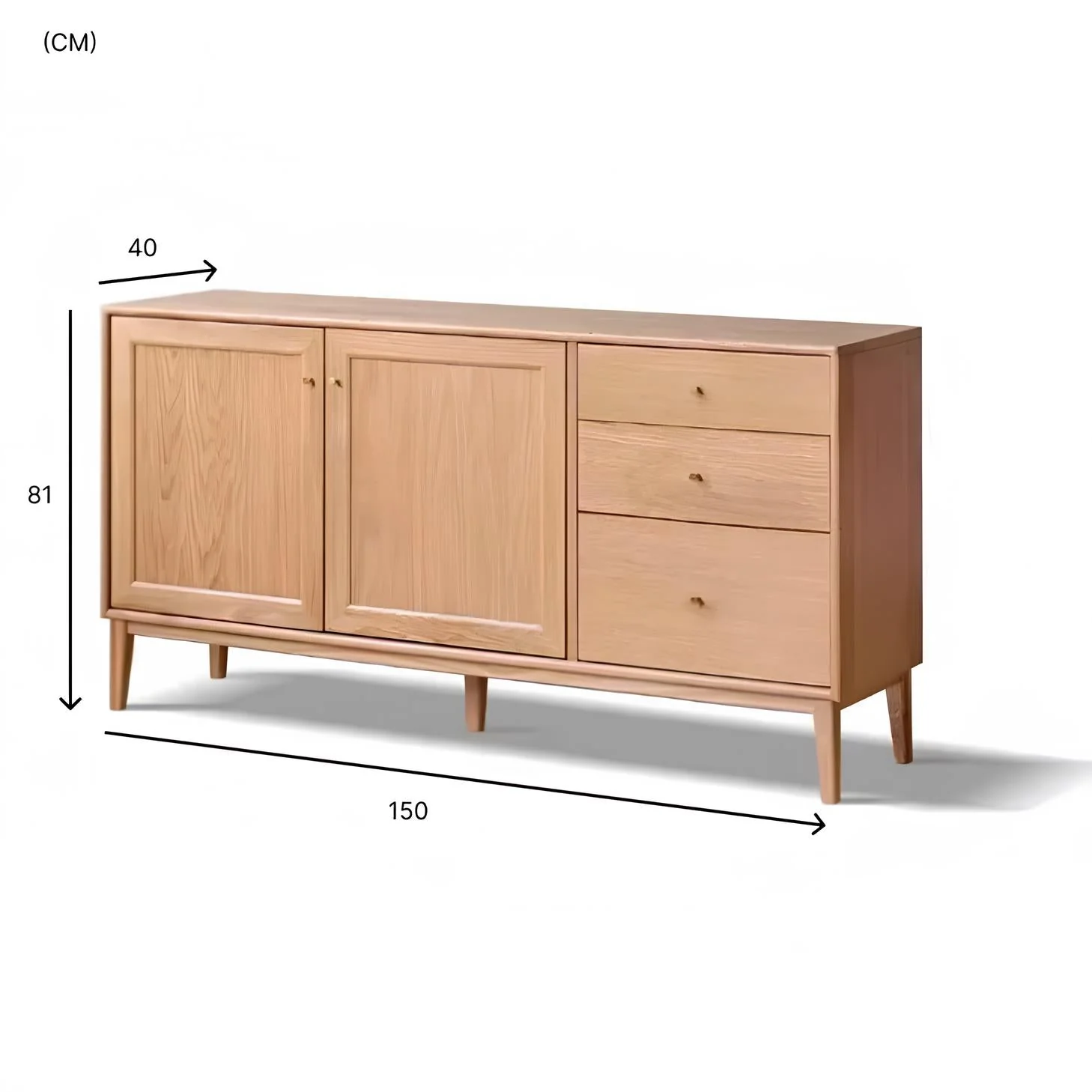 Oslo Natural Solid Oak Sideboard - Image 9