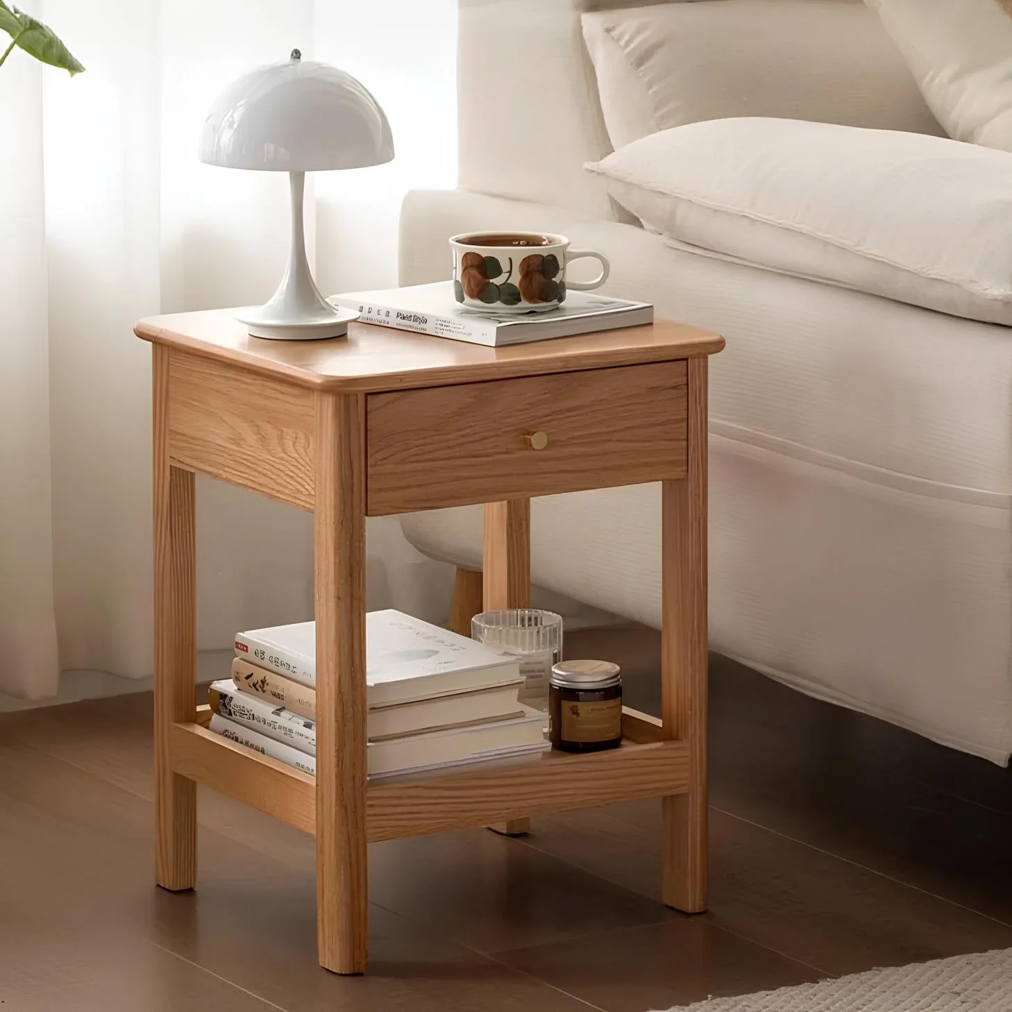 Oslo Natural Solid Oak Side Table - Image 3