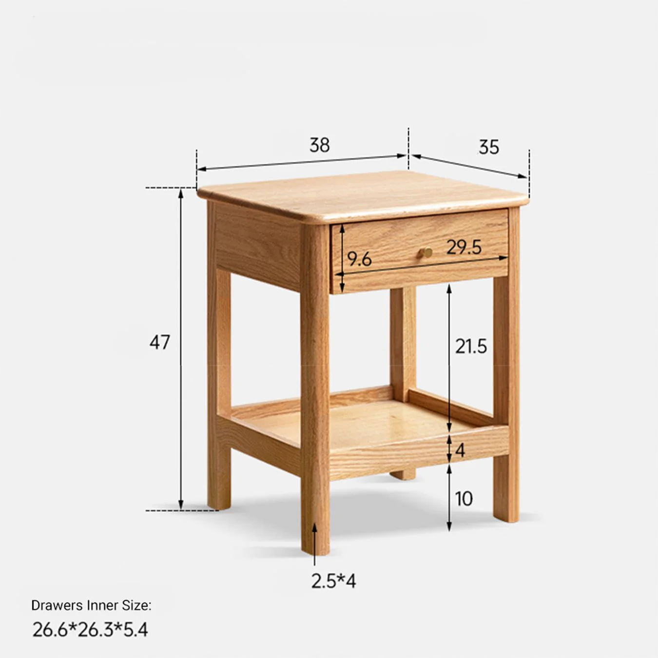 Oslo Natural Solid Oak Side Table - Image 9