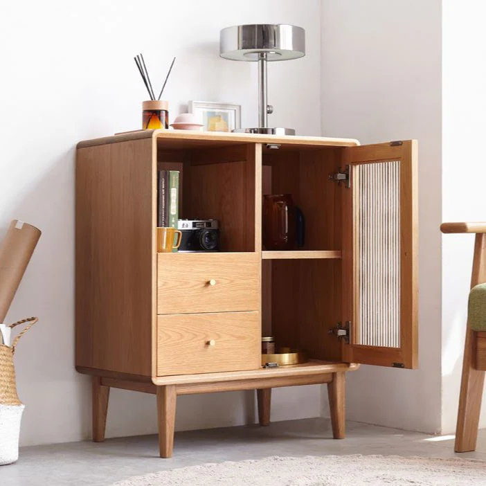 Oslo Natural Solid Oak Small Sideboard - Image 3