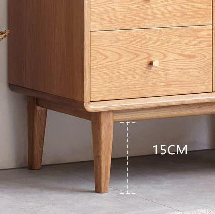 Oslo Natural Solid Oak Small Sideboard - Image 6
