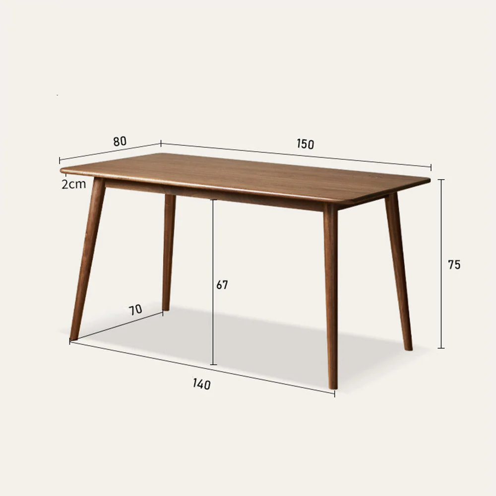 Oslo Natural Solid Walnut Dining Table - Image 13