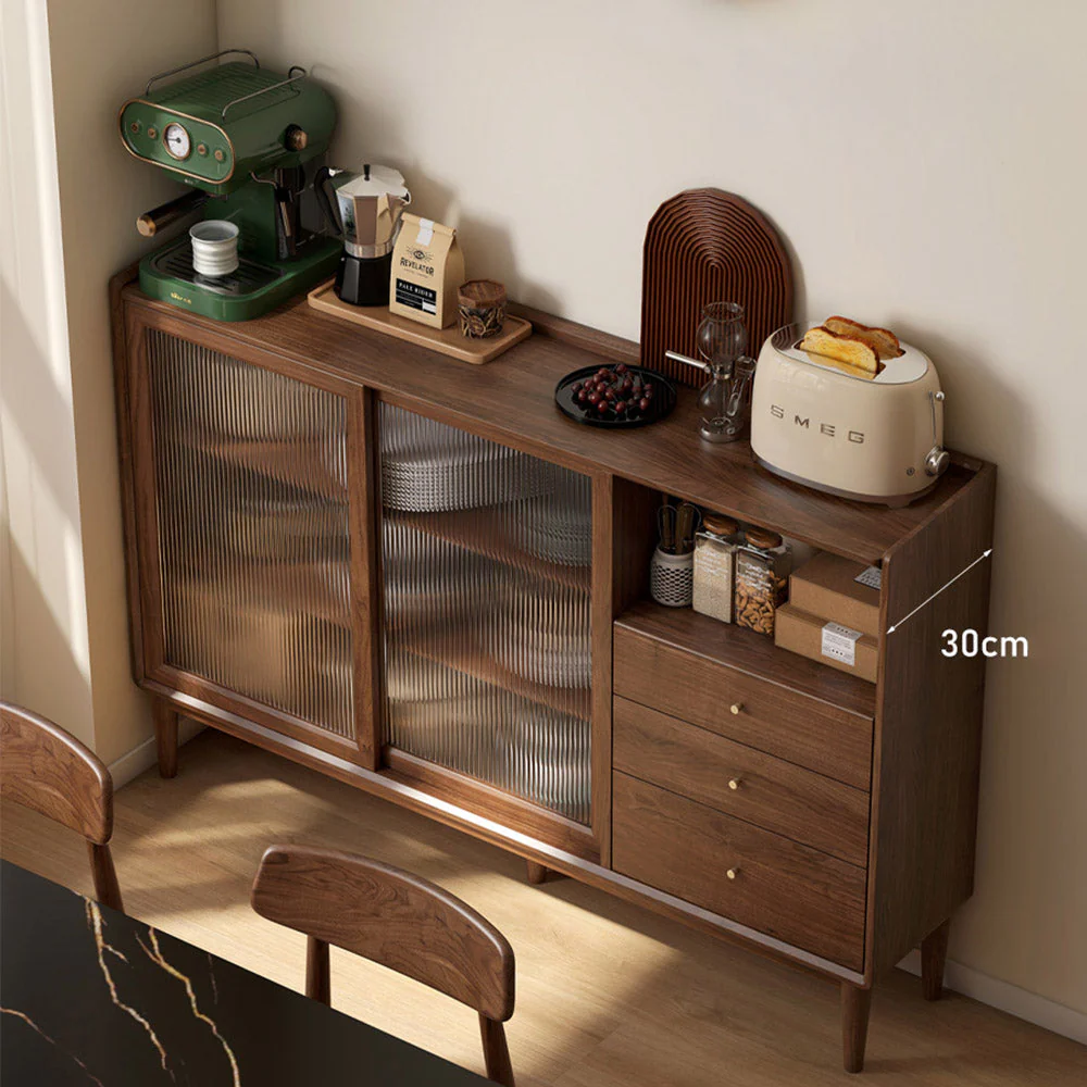 Oslo Natural Solid Walnut Sideboard - Image 3