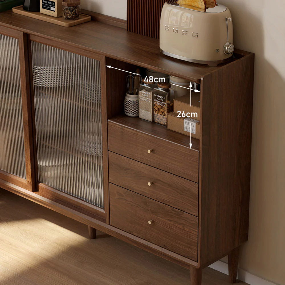 Oslo Natural Solid Walnut Sideboard - Image 6