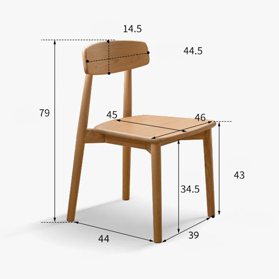 Oslo Natural Solid Oak Dining Chair - Image 5
