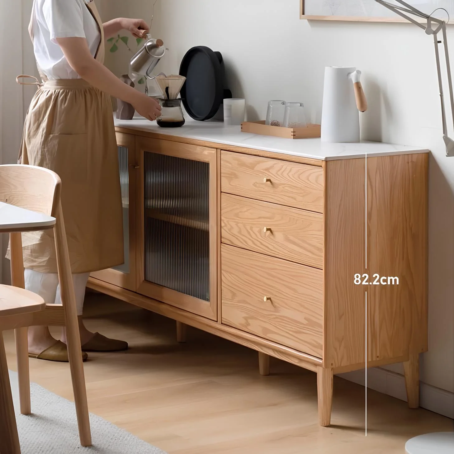 Oslo Solid Oak Sideboard With Ceramic Top - Image 3