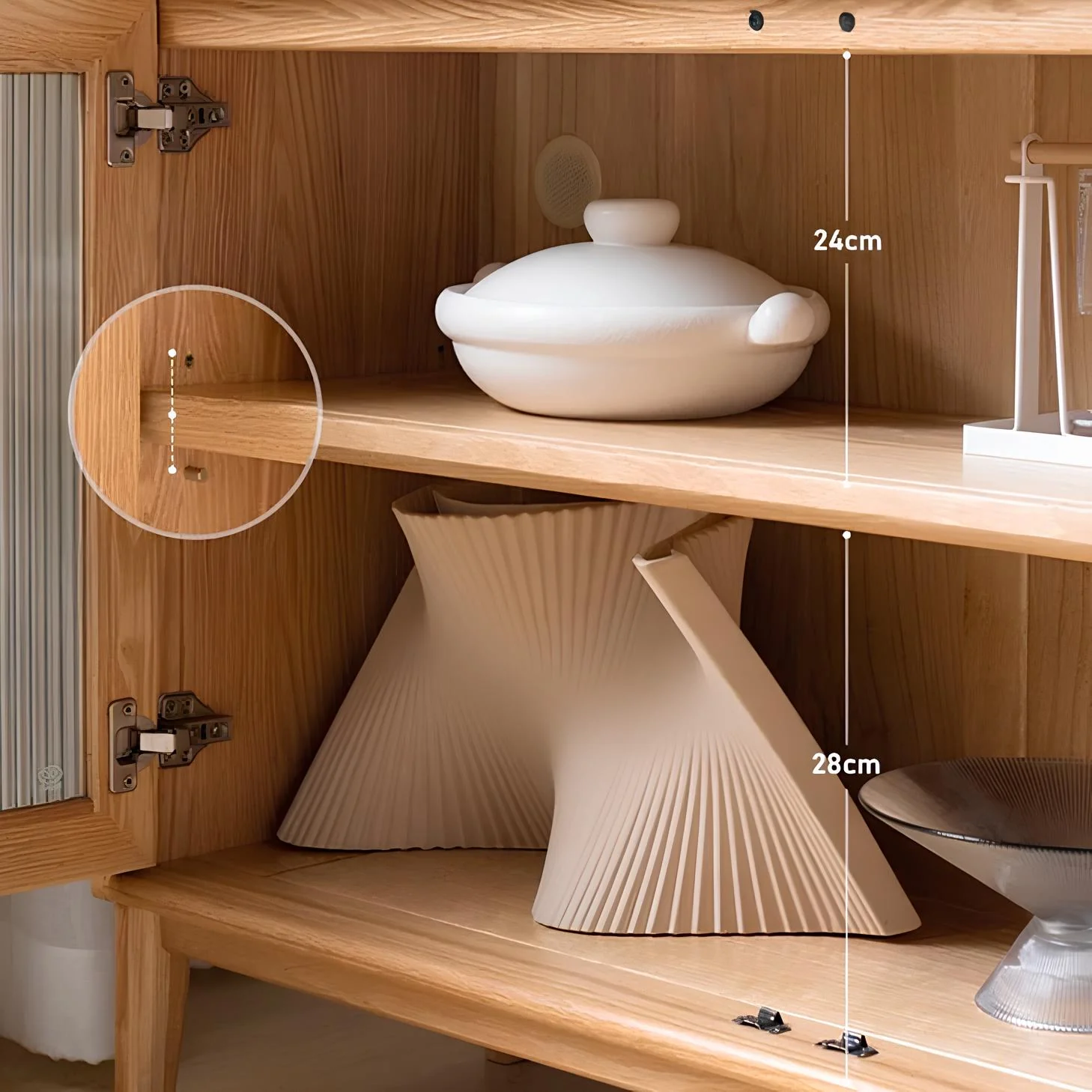 Oslo Solid Oak Sideboard With Ceramic Top - Image 5