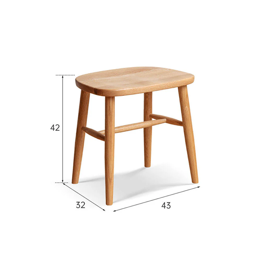 Ostra Solid Hardwood Stool - Image 10