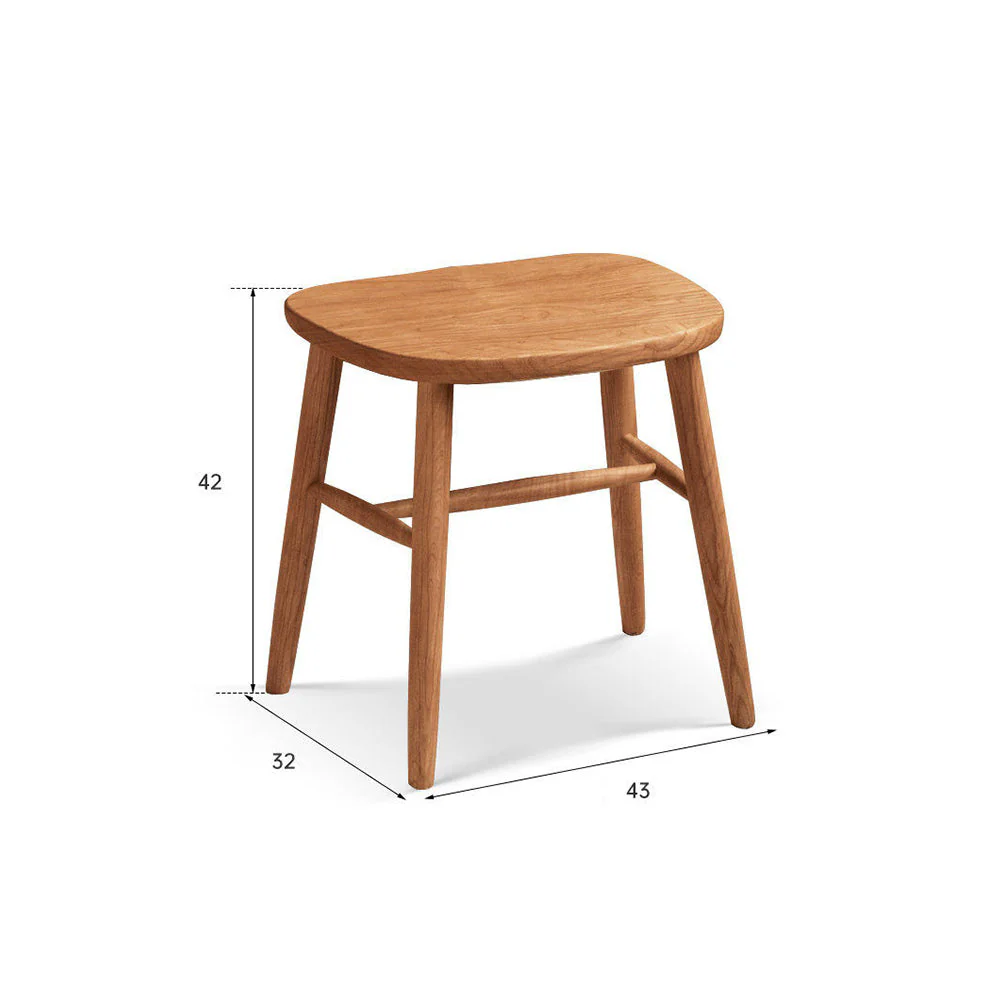 Ostra Solid Hardwood Stool - Image 11
