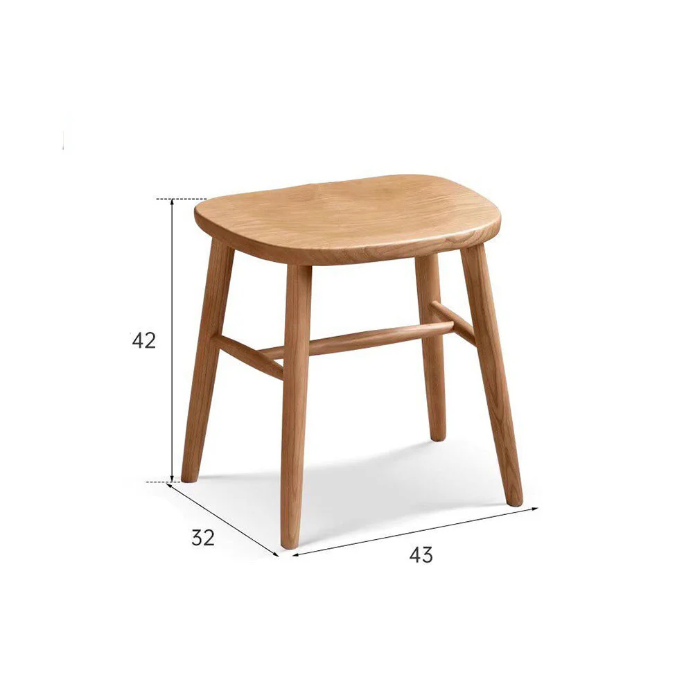 Ostra Solid Hardwood Stool - Image 9