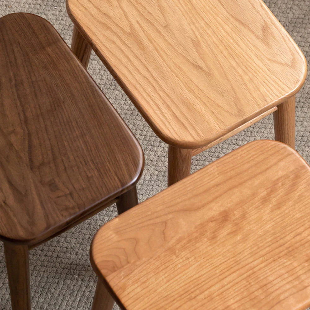 Ottana Natural Solid Hardwood Dressing Stool - Image 3