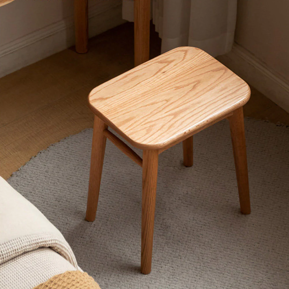 Ottana Natural Solid Hardwood Dressing Stool - Image 5