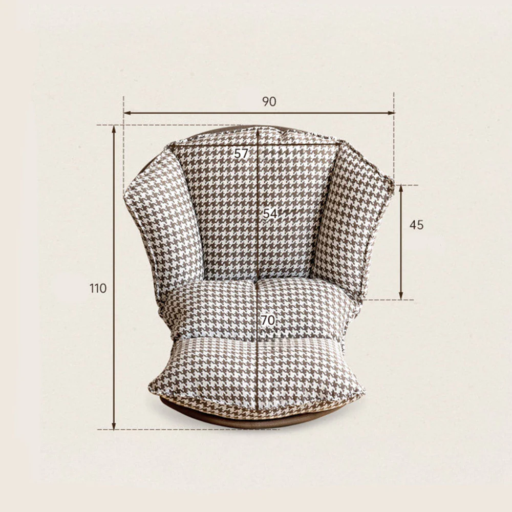 Oulu Eggshell-Inspired Fabric Leisure Chair Sofa - Image 10