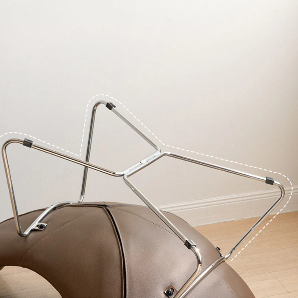 Oulu Eggshell-Inspired Fabric Leisure Chair Sofa - Image 5