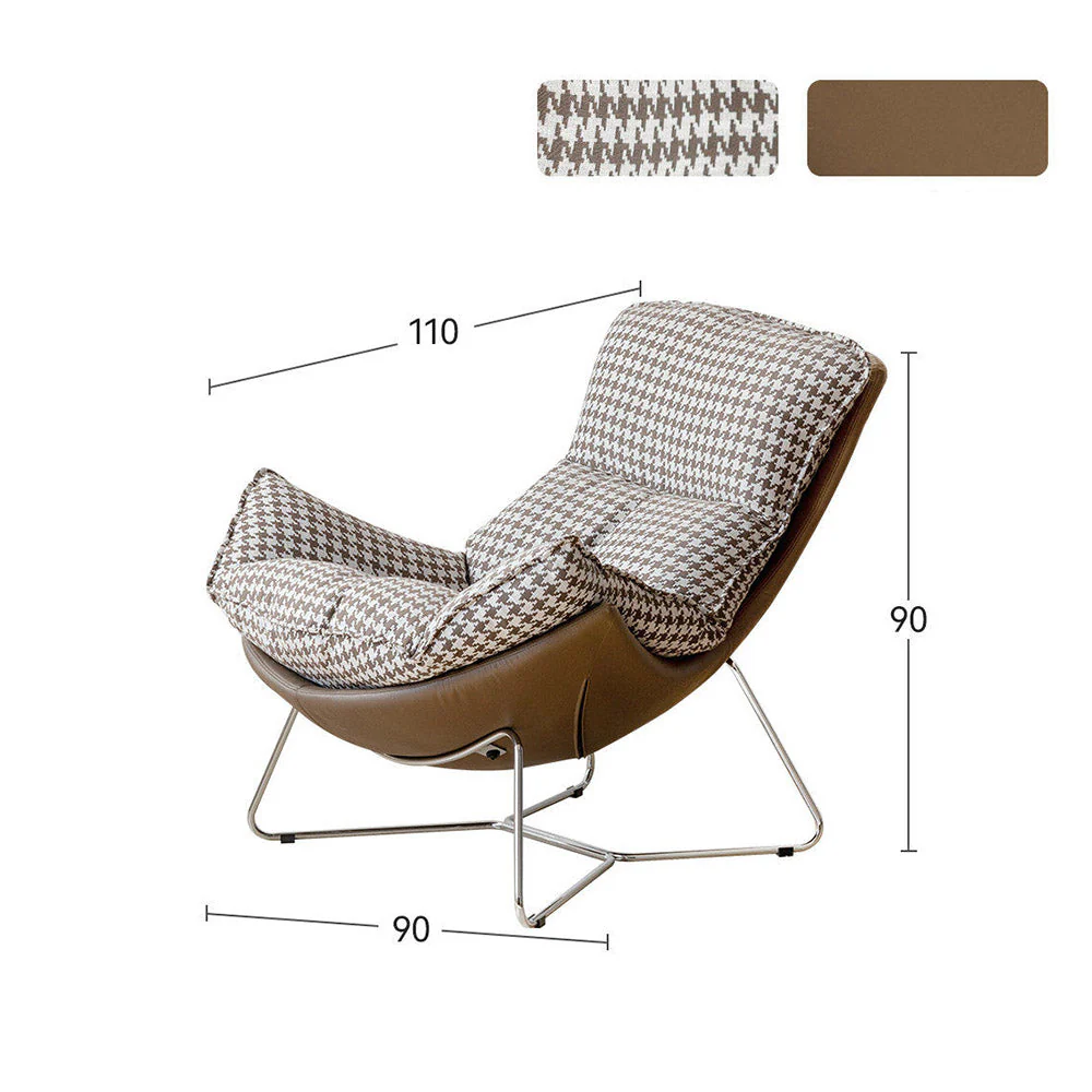 Oulu Eggshell-Inspired Fabric Leisure Chair Sofa - Image 7