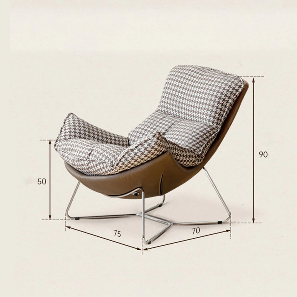 Oulu Eggshell-Inspired Fabric Leisure Chair Sofa - Image 8