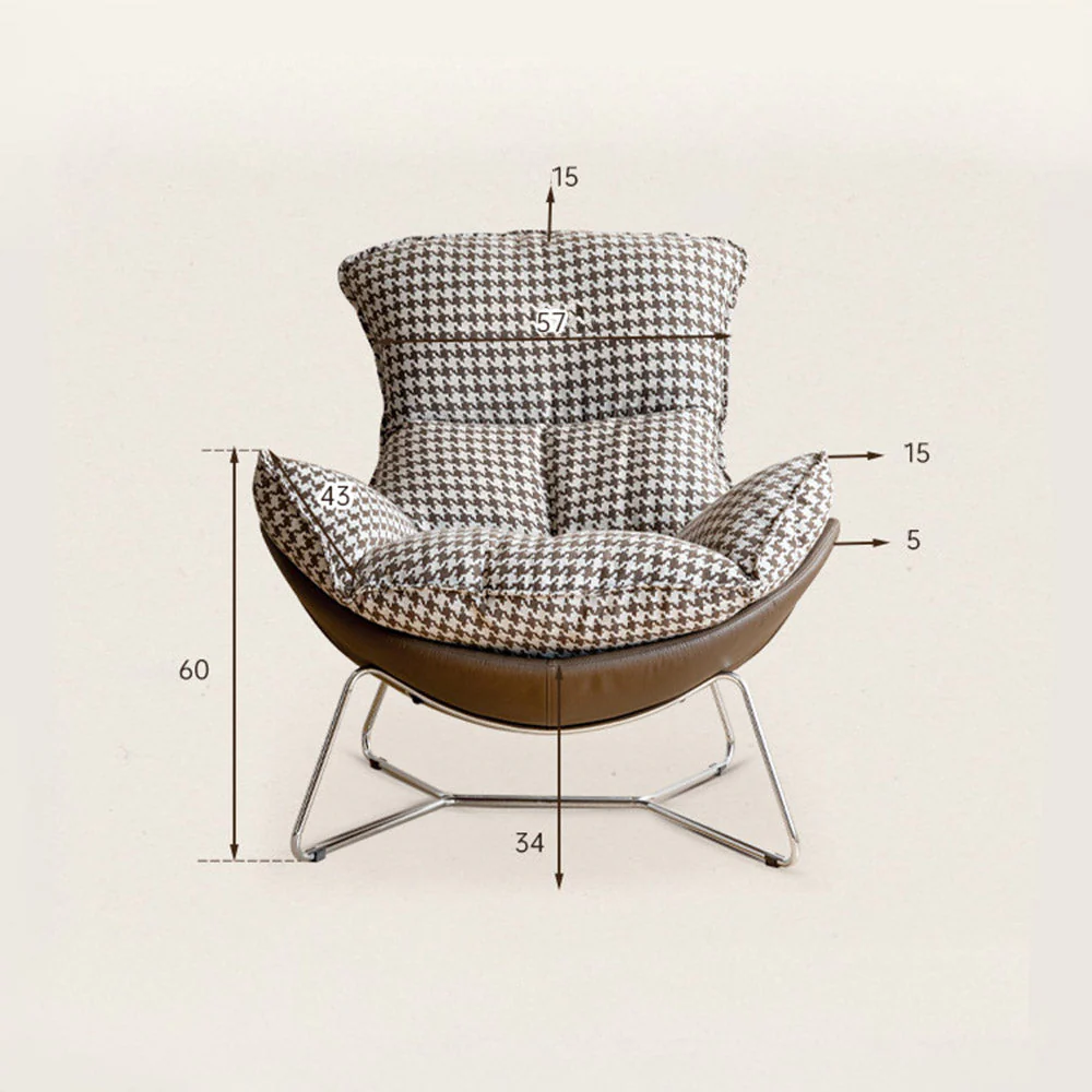 Oulu Eggshell-Inspired Fabric Leisure Chair Sofa - Image 9