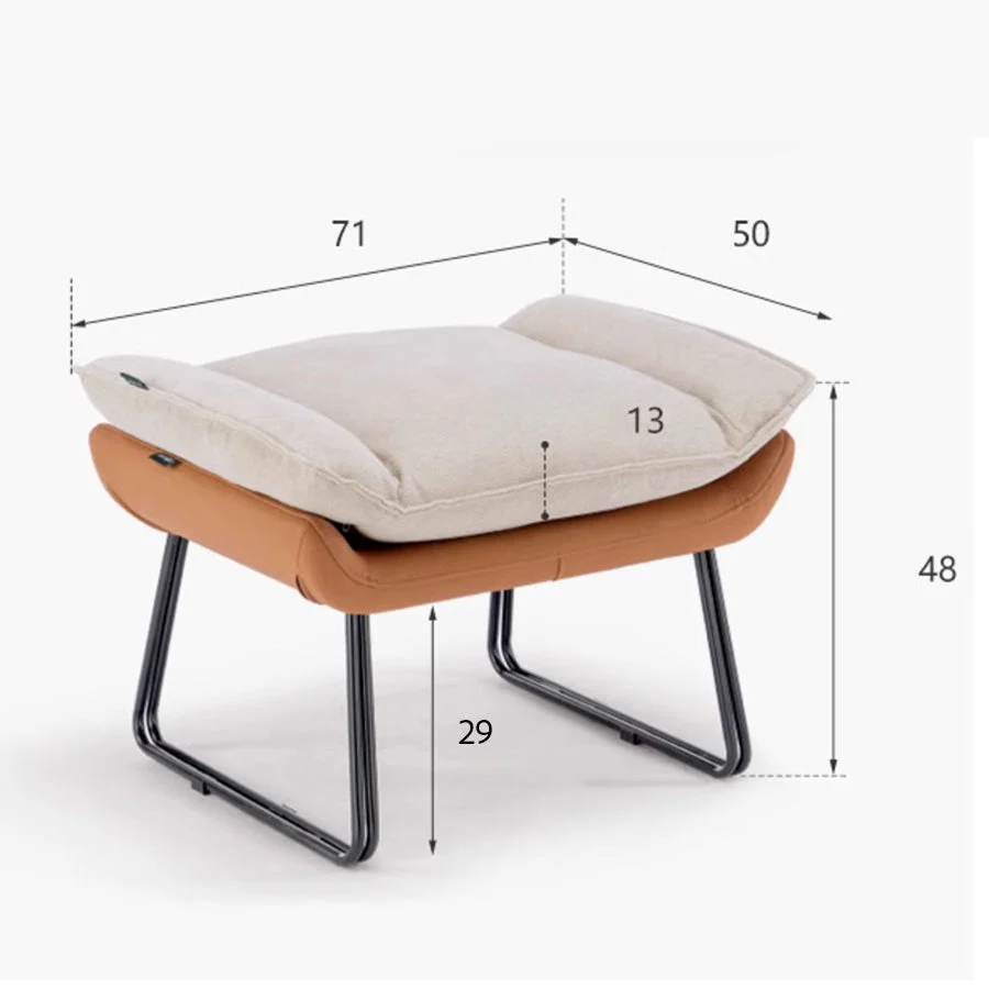 Oulu Eggshell-Inspired Fabric Rocking Leisure Chair Sofa - Image 11