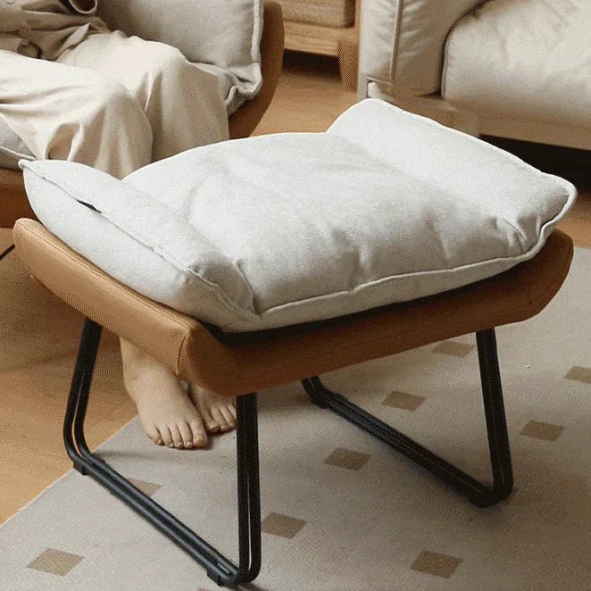 Oulu Eggshell-Inspired Fabric Rocking Leisure Chair Sofa - Image 4